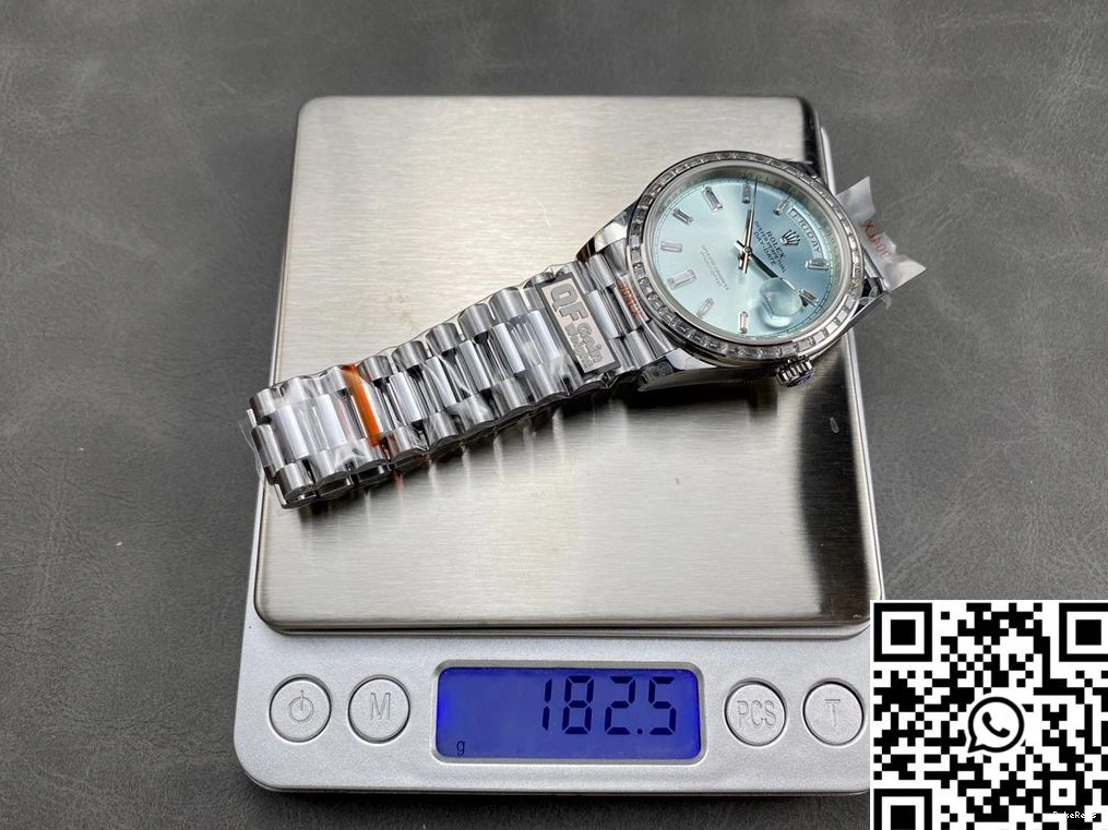 Rolex Hourmarker M228396tbr-0002 Tungsten Blue Diamond QF Factory v5 Day Dial Steel Date 0523